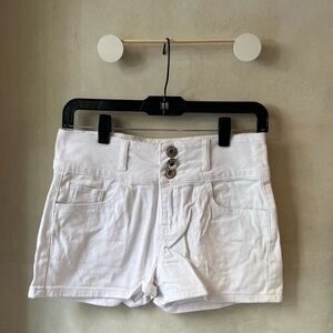 White Denim Shorts